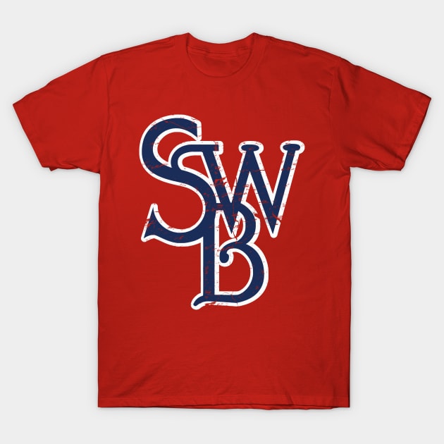 Scranton/Wilkes-Barre Red Barons Distressed T-Shirt by Tee Arcade